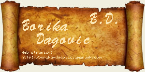 Borika Dagović vizit kartica